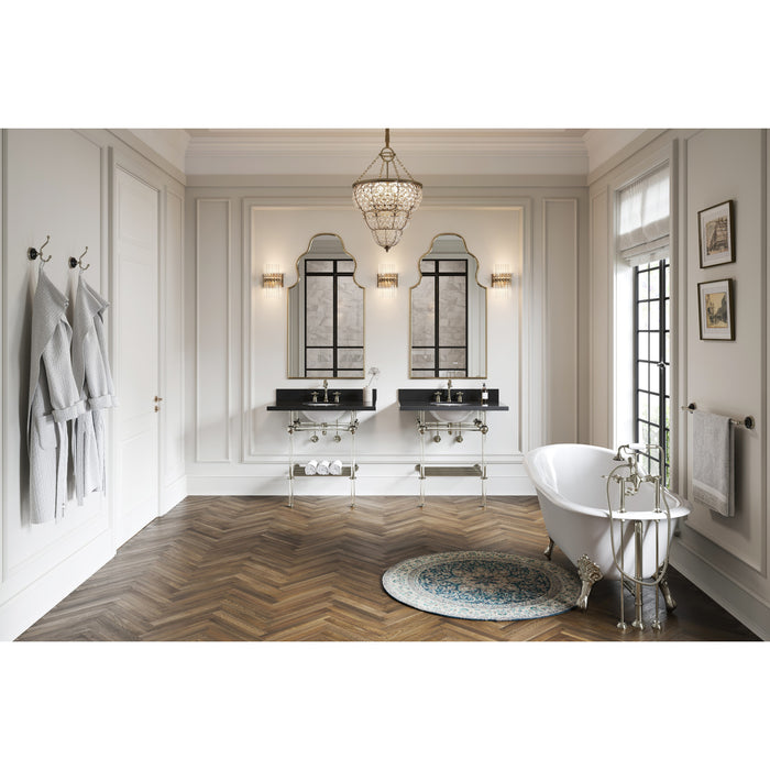 Kingston Brass BAK9111478AB Water Onyx 4-Piece 24" Towel Bar Bathroom Accessory Set, Antique Brass