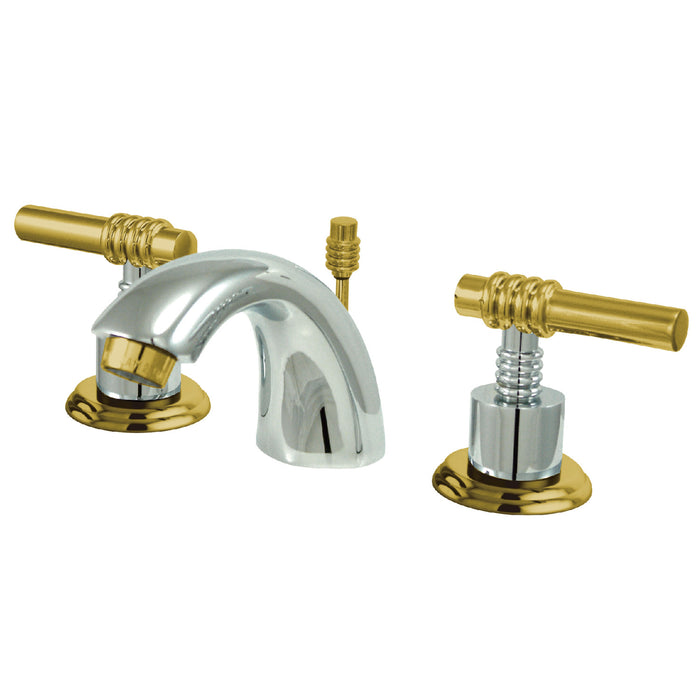 Kingston Brass KS2954ML Mini-Widespread Bathroom Faucet, Polished Chrome/Polished Brass