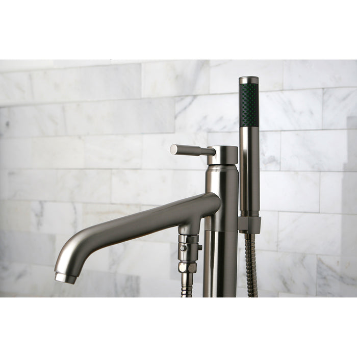 Kingston Brass KS8138DL Concord Freestanding Tub Faucet with Hand Shower, Brushed Nickel