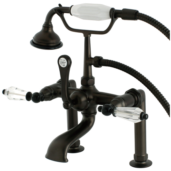 Aqua Vintage AE103T5WLL Wilshire Deck Mount Clawfoot Tub Faucet, Oil Rubbed Bronze