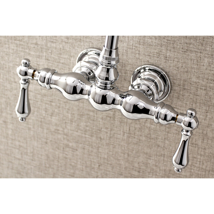 Kingston Brass AE2T1 Aqua Vintage 3-3/8 Inch Wall Mount Tub Faucet, Polished Chrome