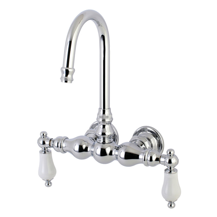Kingston Brass AE6T1 Aqua Vintage 3-3/8 Inch Wall Mount Tub Faucet, Polished Chrome