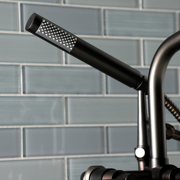 Aqua Vintage AE8405DL Concord 7" Center Deck-Mount Clawfoot Tub Faucet with Hand Shower, Oil Rubbed Bronze