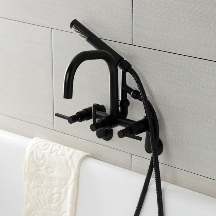 Aqua Vintage AE8450DL Concord Wall Mount Clawfoot Tub Faucet, Matte Black