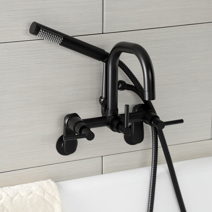 Aqua Vintage AE8450DL Concord Wall Mount Clawfoot Tub Faucet, Matte Black