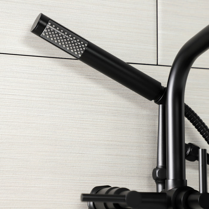Aqua Vintage AE8450DL Concord Wall Mount Clawfoot Tub Faucet, Matte Black