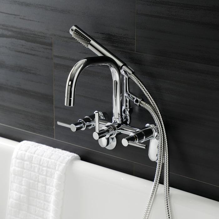 Aqua Vintage AE8451DL Concord Wall Mount Clawfoot Tub Faucet, Polished Chrome