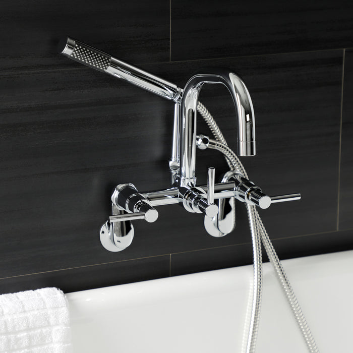 Aqua Vintage AE8451DL Concord Wall Mount Clawfoot Tub Faucet, Polished Chrome