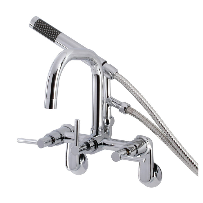 Aqua Vintage AE8451DL Concord Wall Mount Clawfoot Tub Faucet, Polished Chrome