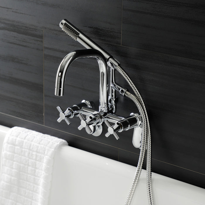 Aqua Vintage AE8451DX Concord Wall Mount Clawfoot Tub Faucet, Polished Chrome