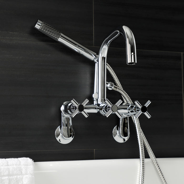 Aqua Vintage AE8451DX Concord Wall Mount Clawfoot Tub Faucet, Polished Chrome