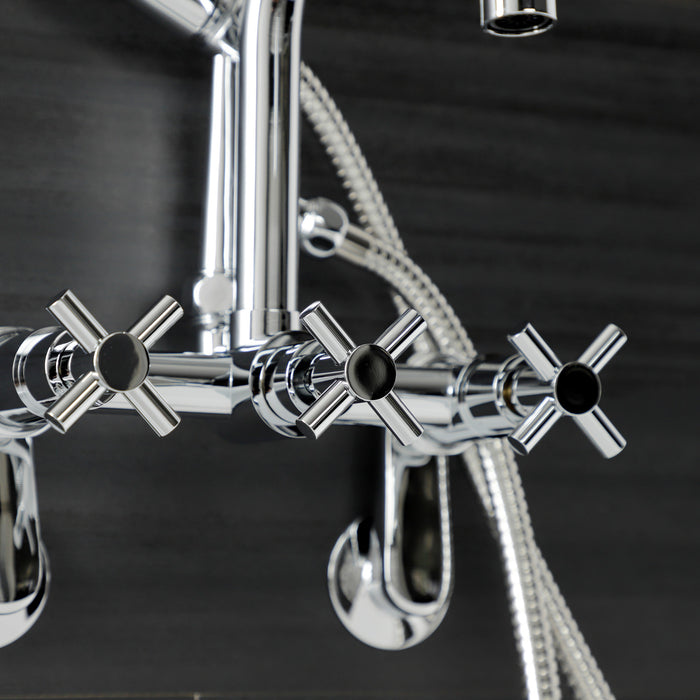 Aqua Vintage AE8451DX Concord Wall Mount Clawfoot Tub Faucet, Polished Chrome
