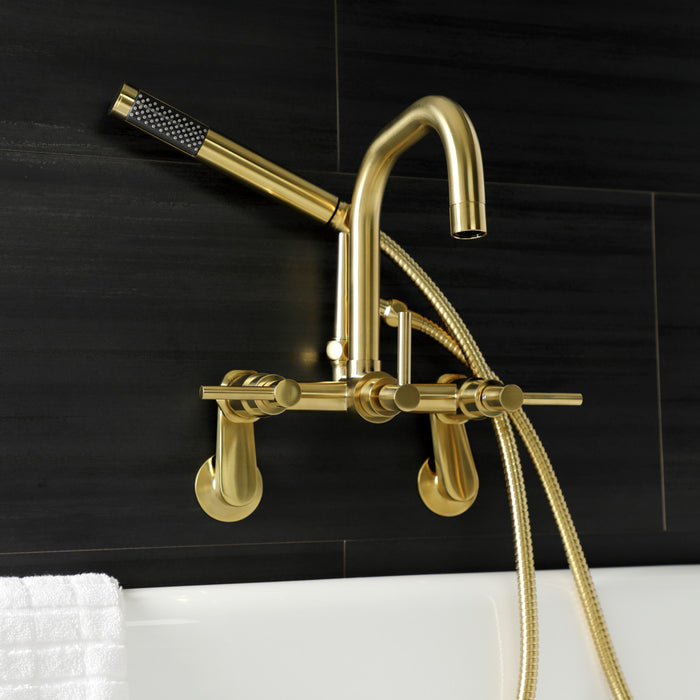 Aqua Vintage AE8457DL Concord Wall Mount Clawfoot Tub Faucet, Brushed Brass