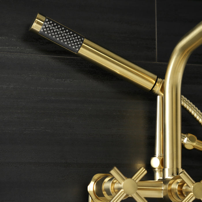 Aqua Vintage AE8457DX Concord Wall Mount Clawfoot Tub Faucet, Brushed Brass