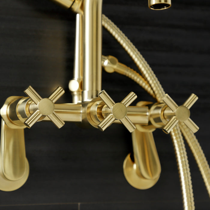 Aqua Vintage AE8457DX Concord Wall Mount Clawfoot Tub Faucet, Brushed Brass
