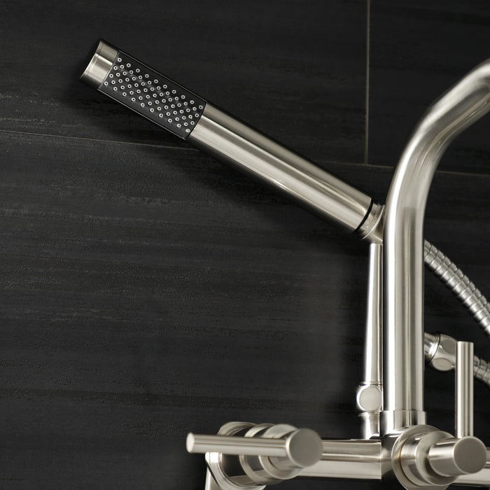 Aqua Vintage AE8458DL Concord Wall Mount Clawfoot Tub Faucet, Brushed Nickel