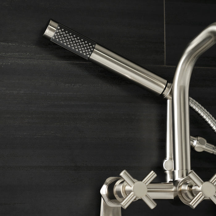 Aqua Vintage AE8458DX Concord Wall Mount Clawfoot Tub Faucet, Brushed Nickel