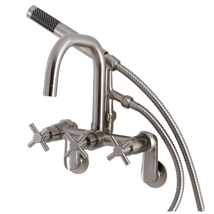 Aqua Vintage AE8458DX Concord Wall Mount Clawfoot Tub Faucet, Brushed Nickel