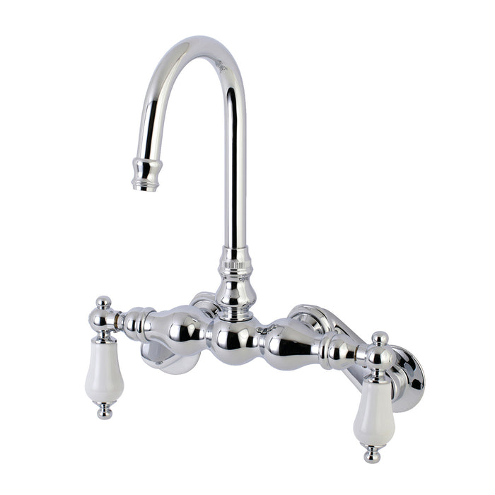 Kingston Brass AE84T1 Aqua Vintage Adjustable Center Wall Mount Tub Faucet, Polished Chrome