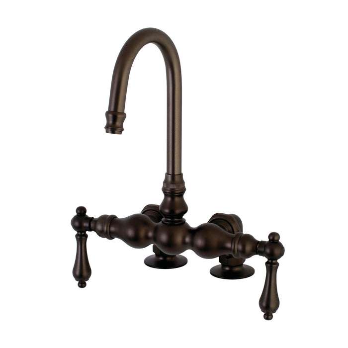 Kingston Brass AE91T5 Vintage 3-3/8" Center Deck-Mount Clawfoot Tub Faucet, Oil Rubbed Bronze
