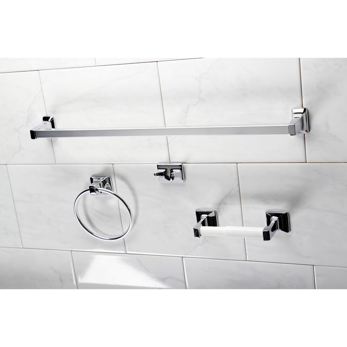 Kingston Brass BA0104C Americana 4-Piece 24" Towel Bar Bathroom Accessory Set, Polished Chrome