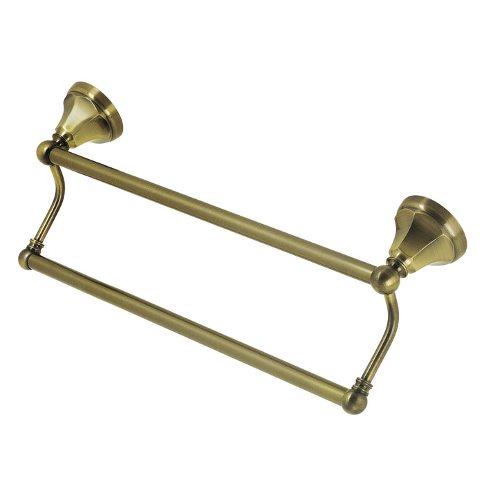 Kingston Brass BA481318AB Metropolitan 18" Double Towel Bar, Antique Brass