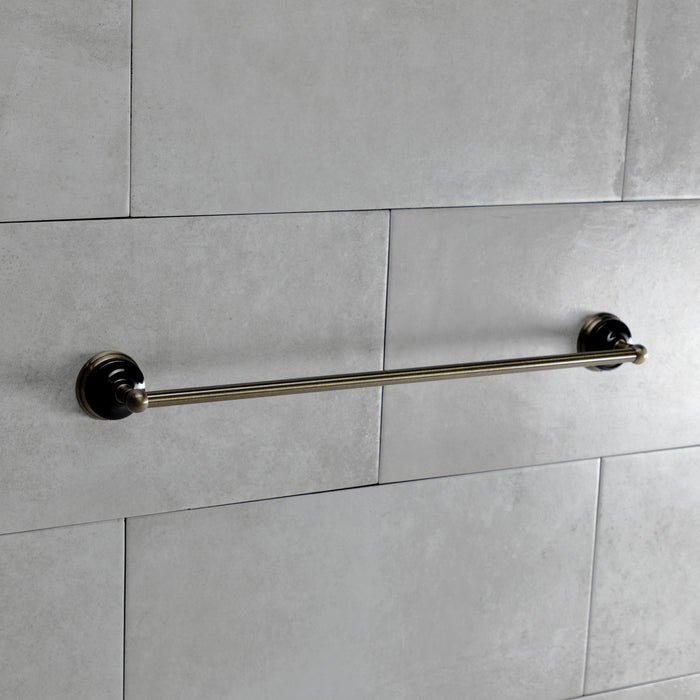 Kingston Brass BA9111AB Water Onyx 24" Single Towel Bar, Antique Brass