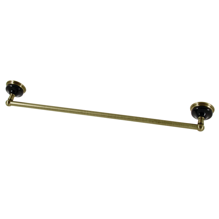 Kingston Brass BA9111AB Water Onyx 24" Single Towel Bar, Antique Brass