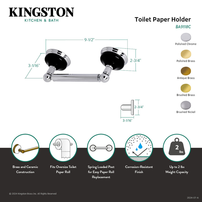 Kingston Brass BA9118C Water Onyx Toilet Paper Holder, Polished Chrome