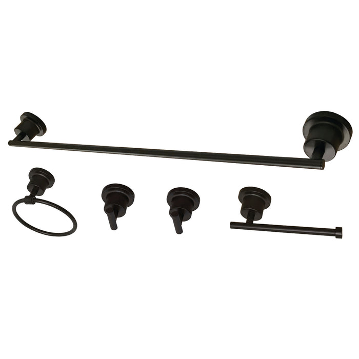 Kingston Brass BAH82134478ORB Concord 5-Piece 24" Towel Bar Bathroom Accessory Set, Oil Rubbed Bronze