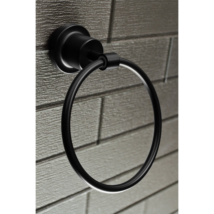 Kingston Brass BAH8213478MB Concord 5-Piece 24" Dual Towel Bar Bathroom Accessory Set, Matte Black