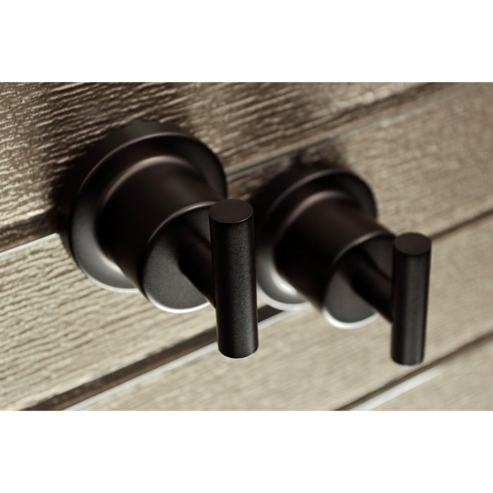 Kingston Brass BAH8213478ORB Concord 5-Piece 24" Dual Towel Bar Bathroom Accessory Set, Oil Rubbed Bronze