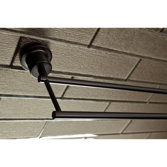 Kingston Brass BAH8213478ORB Concord 5-Piece 24" Dual Towel Bar Bathroom Accessory Set, Oil Rubbed Bronze