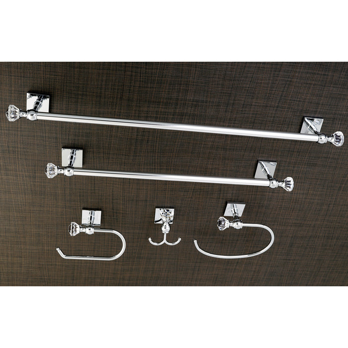 Kingston Brass BAHK70512478C Celebrity 5-Piece 18" and 24" Towel Bars Bathroom Accessory Set, Polished Chrome
