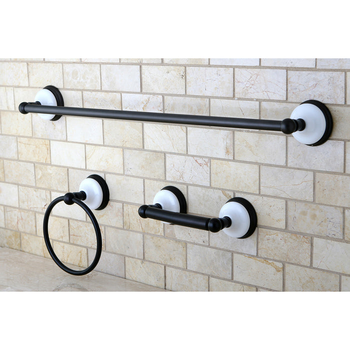 Kingston Brass BAK111148ORB Victorian 3-Piece 24" Towel Bar Bathroom Accessory Set, Oil Rubbed Bronze