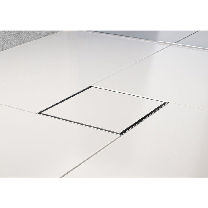Kingston Brass BSF6628 Watercourse 6" Stainless Steel Square Shower Drain with Hair Catcher, Brushed Nickel