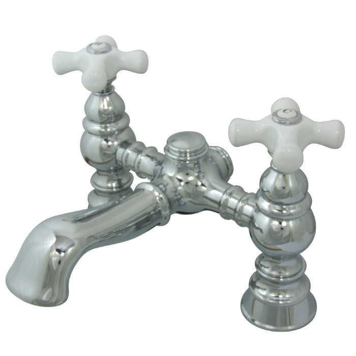 Kingston Brass CC1136T1 Vintage 7" Center Deck-Mount Clawfoot Tub Faucet, Polished Chrome
