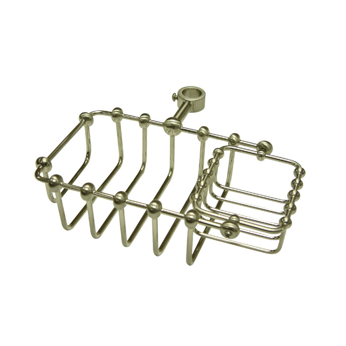 Kingston Brass CC2148 7" Riser Mount Soap Basket, Brushed Nickel