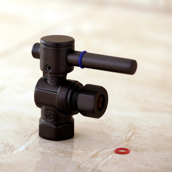 Kingston Brass CC33105DL 3/8" FIP x 3/8" O.D. Comp Quarter-Turn Angle Shut-Off Valve, Oil Rubbed Bronze