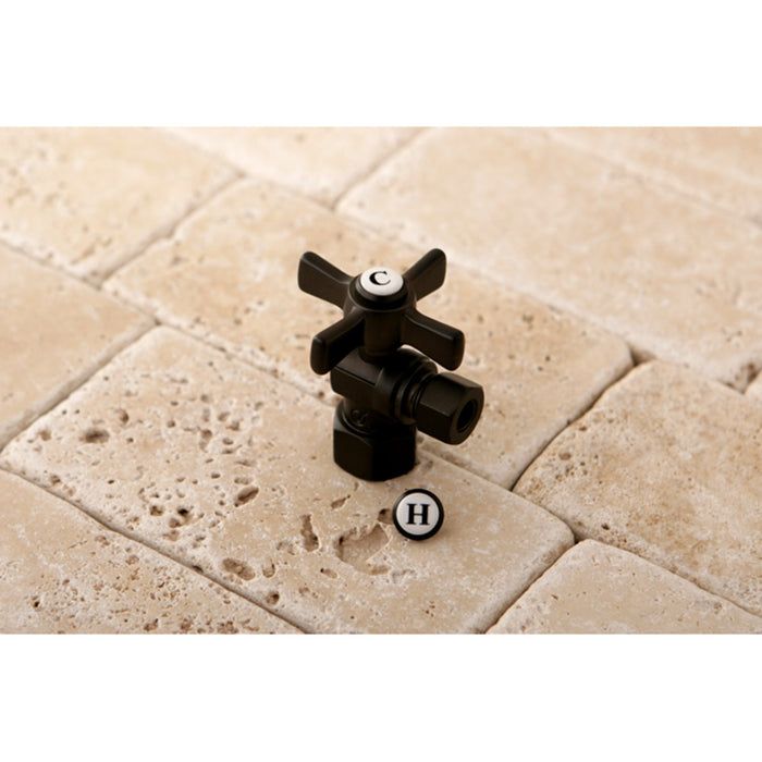 Kingston Brass CC43105ZX 1/2" FIP x 3/8" O.D. Comp Quarter-Turn Angle Shut-Off Valve, Oil Rubbed Bronze