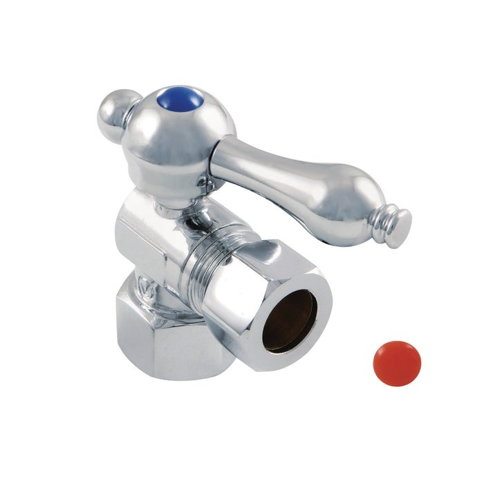 Kingston Brass CC44401 1/2" FIP x 1/2" O.D. Comp Quarter-Turn Angle Shut-Off Valve, Polished Chrome
