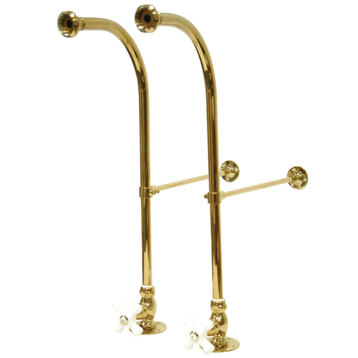 Kingston Brass CC452CX Rigid Freestand Supplies with Stops, Polished Brass