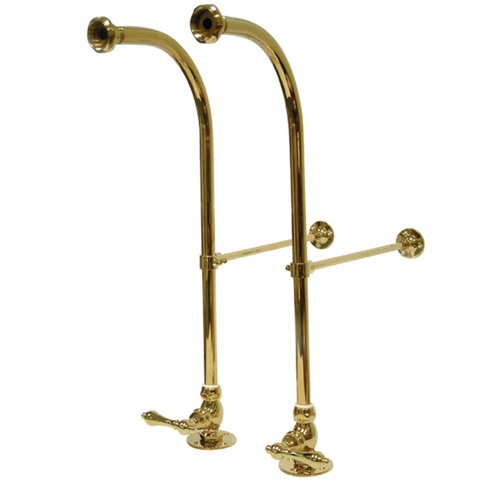 Kingston Brass CC452ML Rigid Freestanding Tub Supplies with Stops, Polished Brass