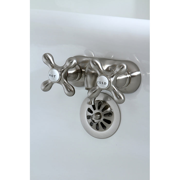 Kingston Brass CC47T8 Vintage 3-3/8-Inch Wall Mount Tub Faucet, Brushed Nickel