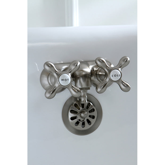 Kingston Brass CC47T8 Vintage 3-3/8-Inch Wall Mount Tub Faucet, Brushed Nickel
