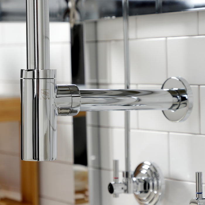 Kingston Brass CC53301DLTRMK1 Trimscape Modern Plumbing Sink Trim Kit with Bottle Trap and Drain (No Overflow), Polished Chrome