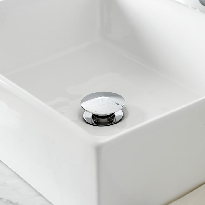 Kingston Brass CC53301DLTRMK1 Trimscape Modern Plumbing Sink Trim Kit with Bottle Trap and Drain (No Overflow), Polished Chrome