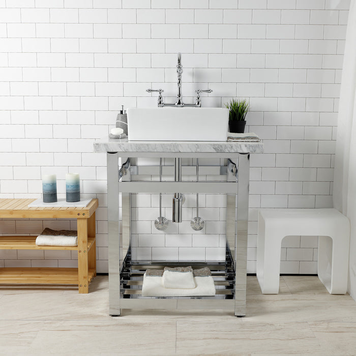 Kingston Brass CC53301DLTRMK2 Trimscape Modern Plumbing Sink Trim Kit with Bottle Trap and Overflow Drain, Polished Chrome