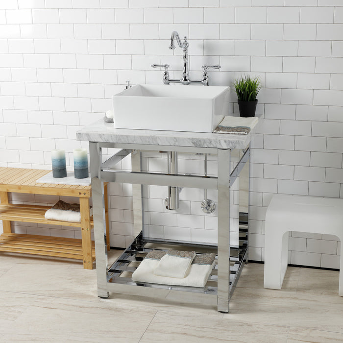 Kingston Brass CC53301DLTRMK2 Trimscape Modern Plumbing Sink Trim Kit with Bottle Trap and Overflow Drain, Polished Chrome