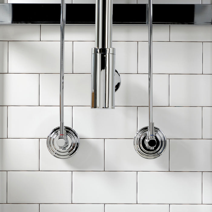 Kingston Brass CC53301DLTRMK2 Trimscape Modern Plumbing Sink Trim Kit with Bottle Trap and Overflow Drain, Polished Chrome